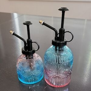 Blue and Pink Glass Misters